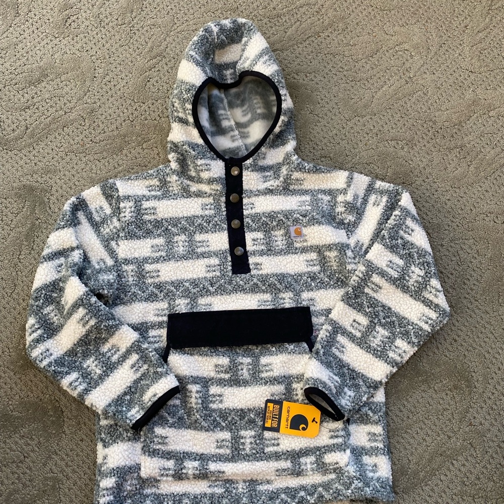 Carhartt Black and Cream Textured Pullover